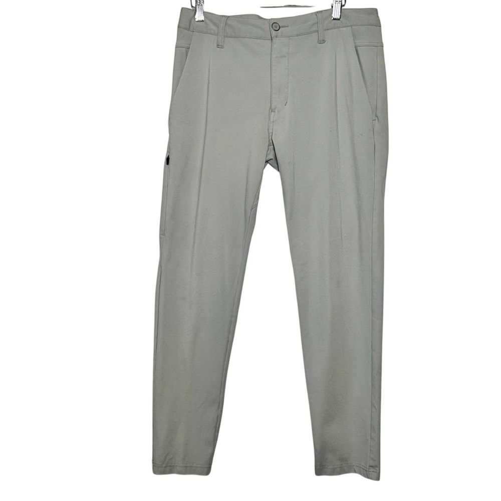 BYLT Basics Men’s Gray Everyday Modern Tapered Slim Stretch Pants- Size 32x29